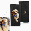Women's Trifold Pet Photo Wallet - Black Leather