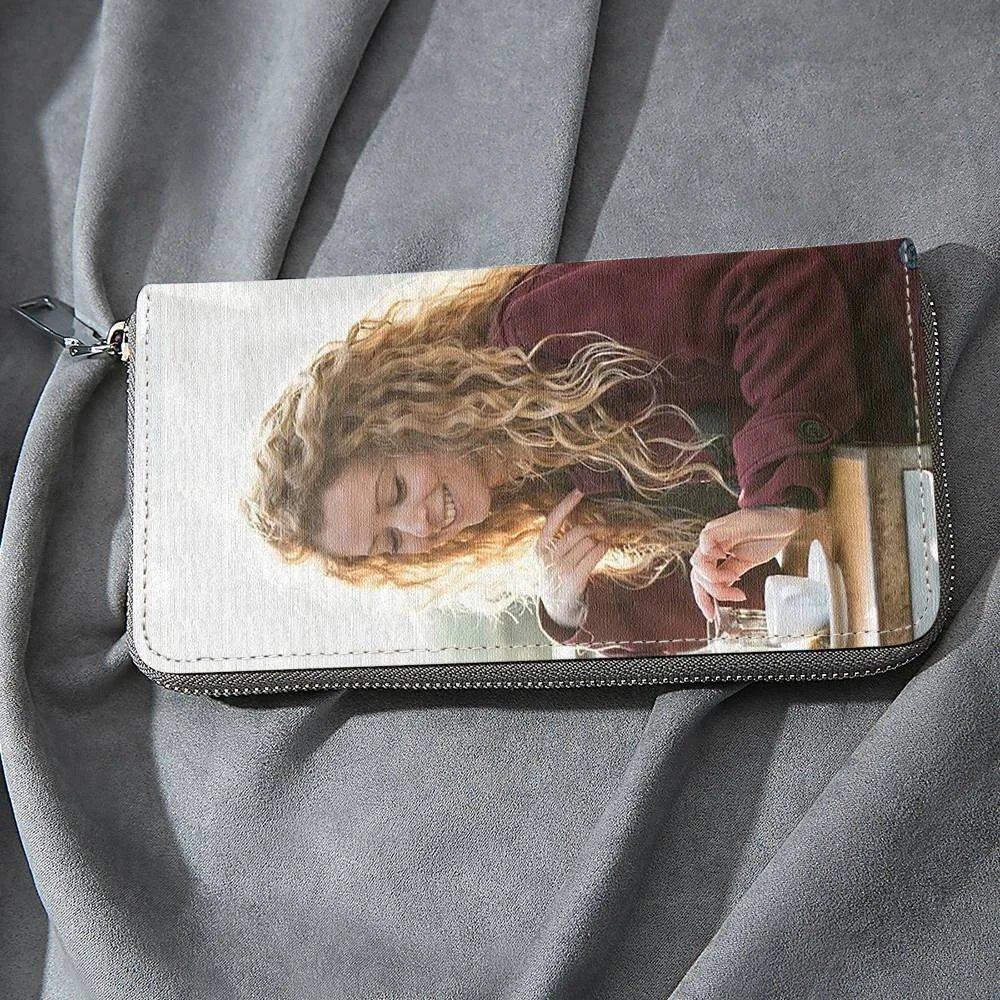 Women's Long Custom Photo Wallet Brown Color Printing