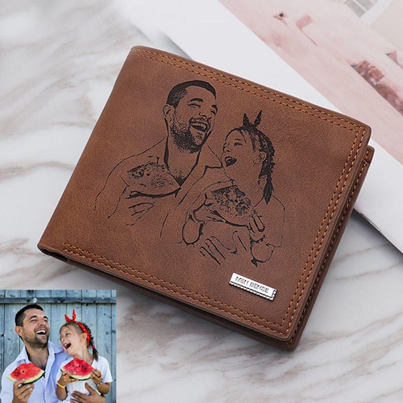 Vintage Men's Wallet With Three Doors In Soft Brown Leather