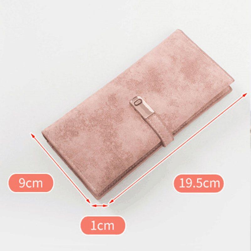 Photo Engraved Wallet Long Style Leather Red - Women's
